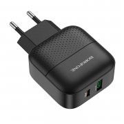 Превью Сетевое зарядное устройство Borofone BA46A USB/Type-C (черное) — 4