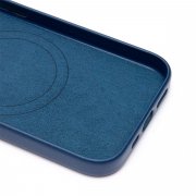Чехол-накладка - SM002 экокожа SafeMag для Apple iPhone 15 Pro (тихоокеанская синяя) — 3