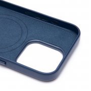 Чехол-накладка - SM002 экокожа SafeMag для Apple iPhone 15 Pro (тихоокеанская синяя) — 2