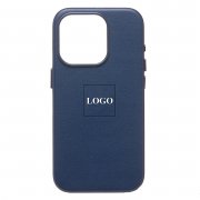 Чехол-накладка - SM002 экокожа SafeMag для Apple iPhone 15 Pro (тихоокеанская синяя) — 1