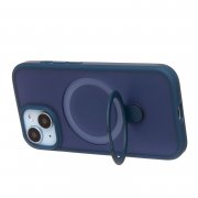 Чехол-накладка - SM088 SafeMag для Apple iPhone 15 (темно-синяя) — 3