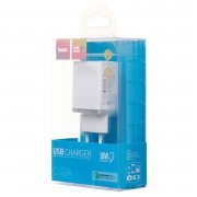 Сетевое зарядное устройство Hoco C42A USB (белое) — 3
