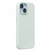 Чехол-накладка Silicone SafeMag с анимацией для Apple iPhone 15 (мягкая мята) — 3