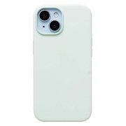 Чехол-накладка Silicone SafeMag с анимацией для Apple iPhone 15 (мягкая мята) — 1