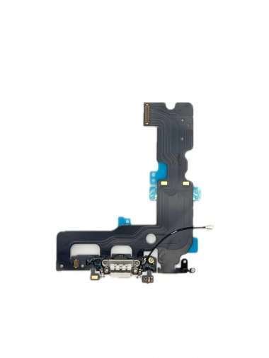 Шлейф для Apple iPhone 7 Plus на разъем зарядки/микрофон (белый) &mdash; 2