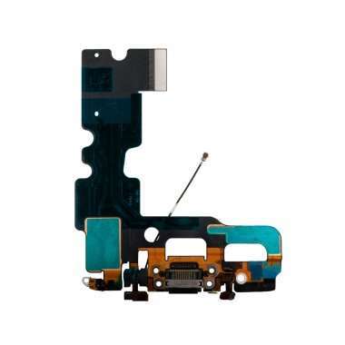 Шлейф для Apple iPhone 7 на разъем зарядки/микрофон (черный) — 2