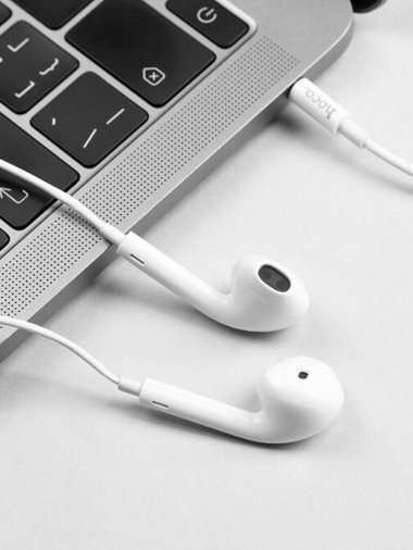 Проводная стереогарнитура HOCO M55 (3.5 мм) (белая) &mdash; 2