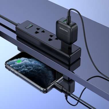 Сетевое зарядное устройство Borofone BA46A USB/Type-C (черное) — 3
