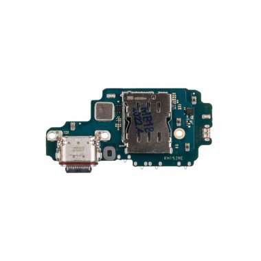 Шлейф для Samsung Galaxy S22 Ultra (S908B) плата на разъем зарядки/разъем SIM/микрофон &mdash; 1