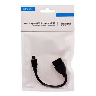 Кабель Glossar (OTG - micro USB) (черный) — 2