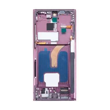 Дисплейный модуль с тачскрином для Samsung Galaxy S22 Ultra (S908B) (бордовый) (OLED)