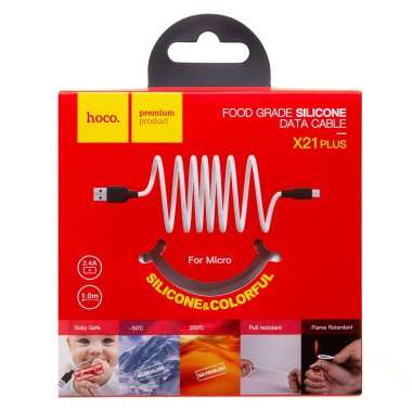 Кабель Hoco X21 Plus (USB - micro USB) 100см (черно-белый) — 4