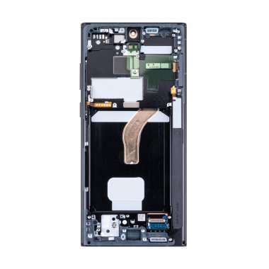 Дисплейный модуль с тачскрином для Samsung Galaxy S22 Ultra (S9080) (серый) — 1