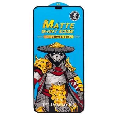 Защитное стекло Matte для Apple iPhone 11 Pro Max (черное) — 1