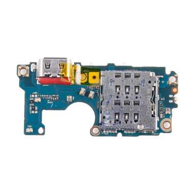 Шлейф для Motorola Moto G85 плата на системный разъем/разъем SIM/микрофон премиум — 1
