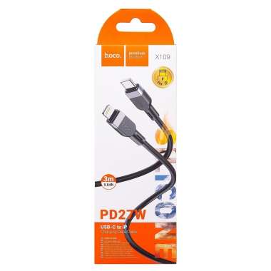 Кабель Hoco X109 PD (Type C - lightning) 300см 3A (черный) — 7
